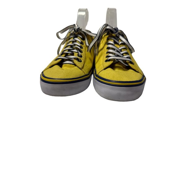 POLO Ralph Lauren SAYER LOGO Canvas Lace Up Low Top Casual Sneaker Size 8 - Picture 5 of 11